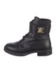 Louis Vuitton Signature Logo Leather Combat Boots