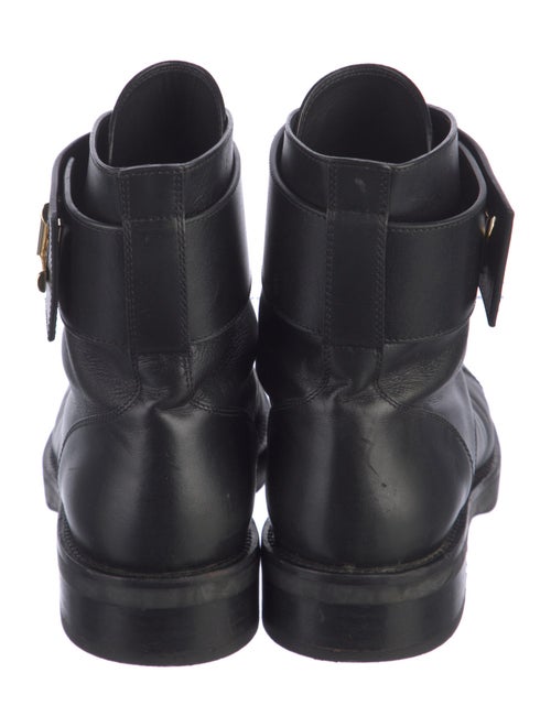 Louis Vuitton Signature Logo Leather Combat Boots