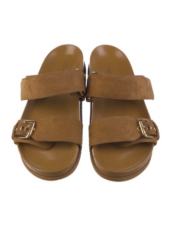 Louis Vuitton LV Monogram Suede Slides