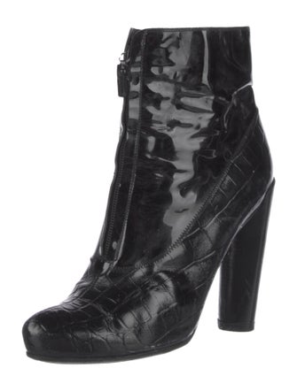 Louis Vuitton LV Monogram Patent Leather Combat Boots