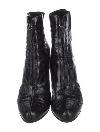 Louis Vuitton LV Monogram Patent Leather Combat Boots