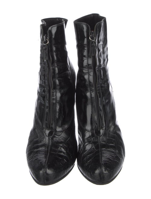 Louis Vuitton LV Monogram Patent Leather Combat Boots