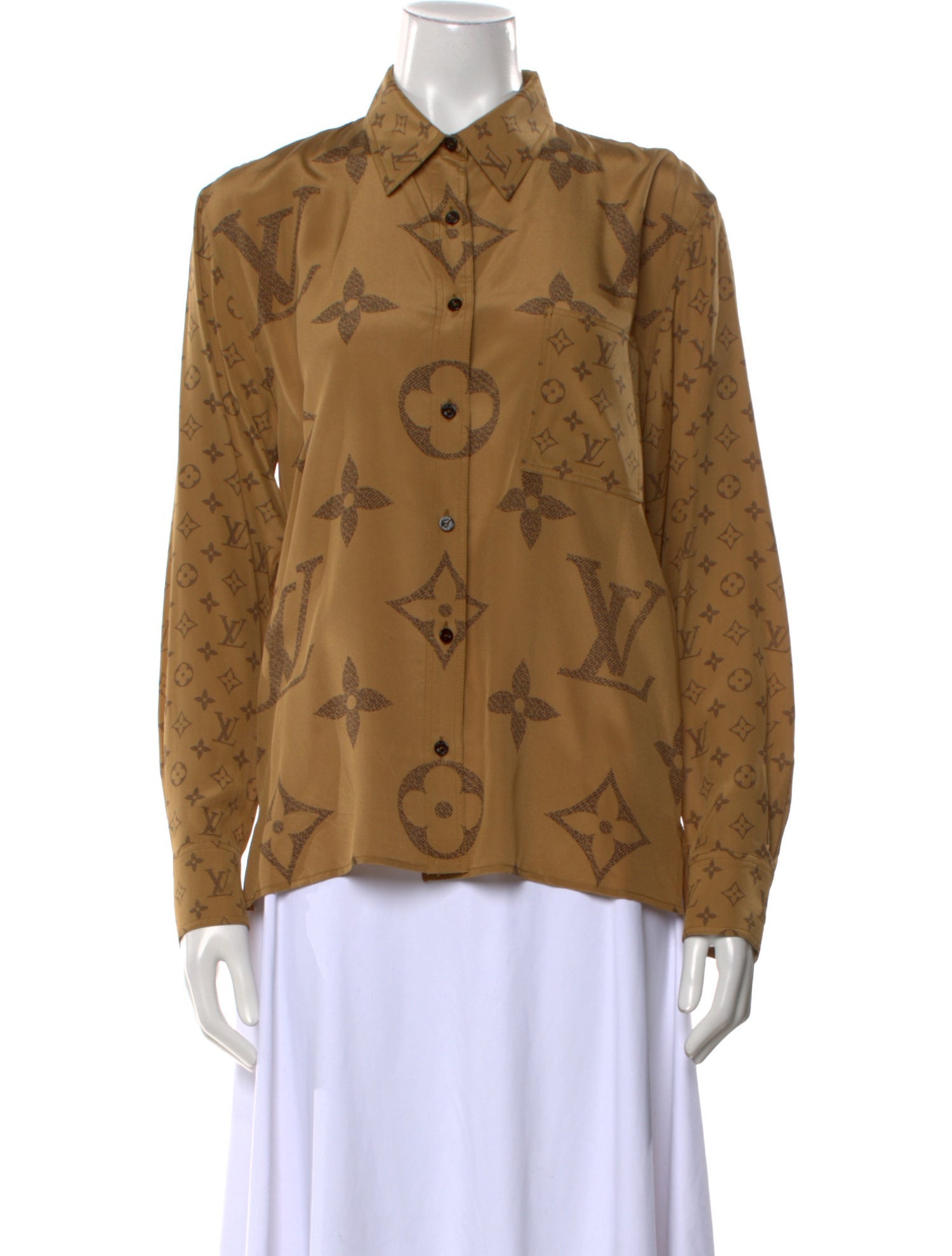 Louis Vuitton 2019 Silk Button-Up Top