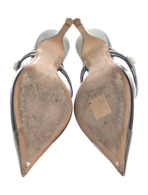 Louis Vuitton Patent Leather Colorblock Pattern Mules