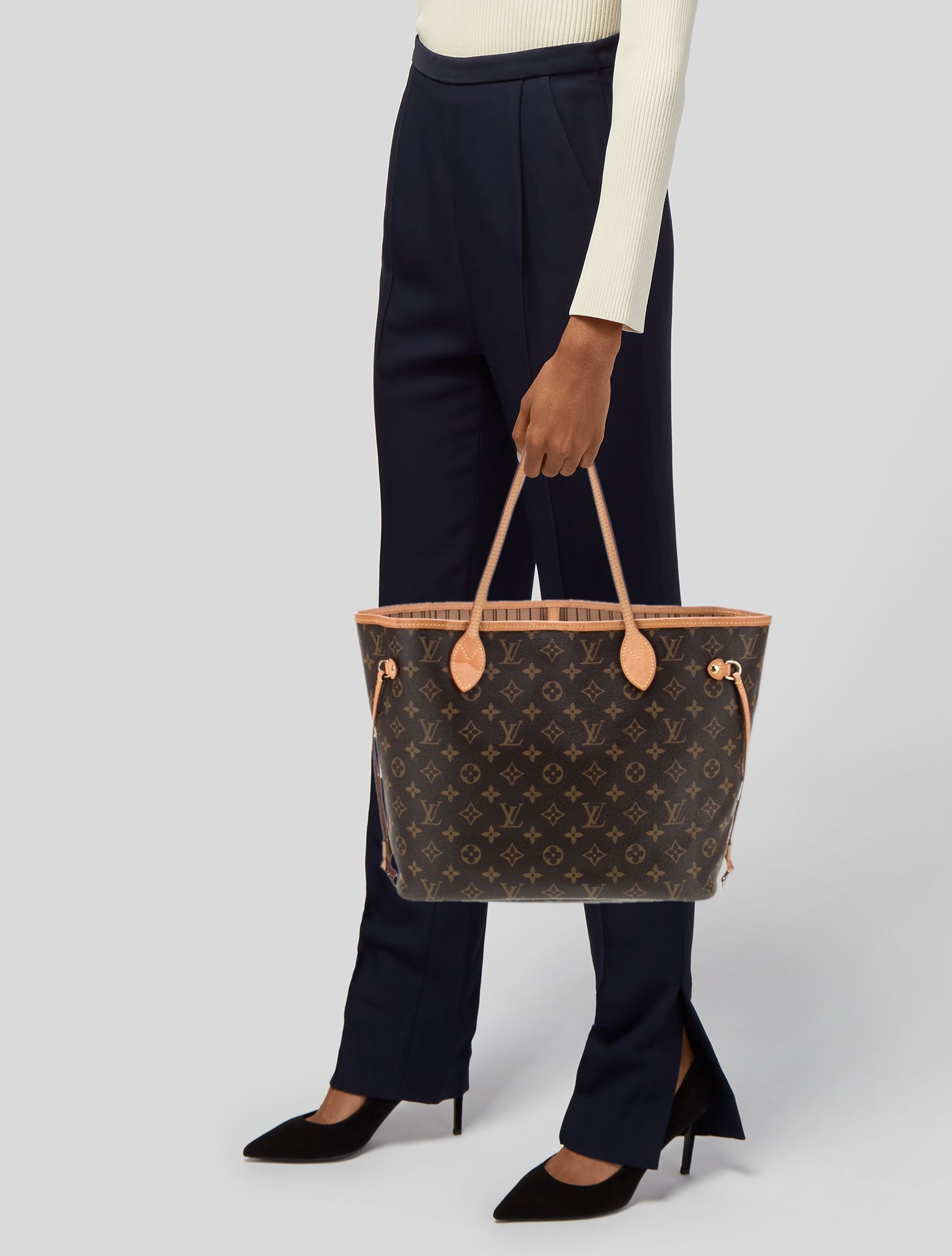 Louis Vuitton LV Monogram Neverfull w/Pouch MM