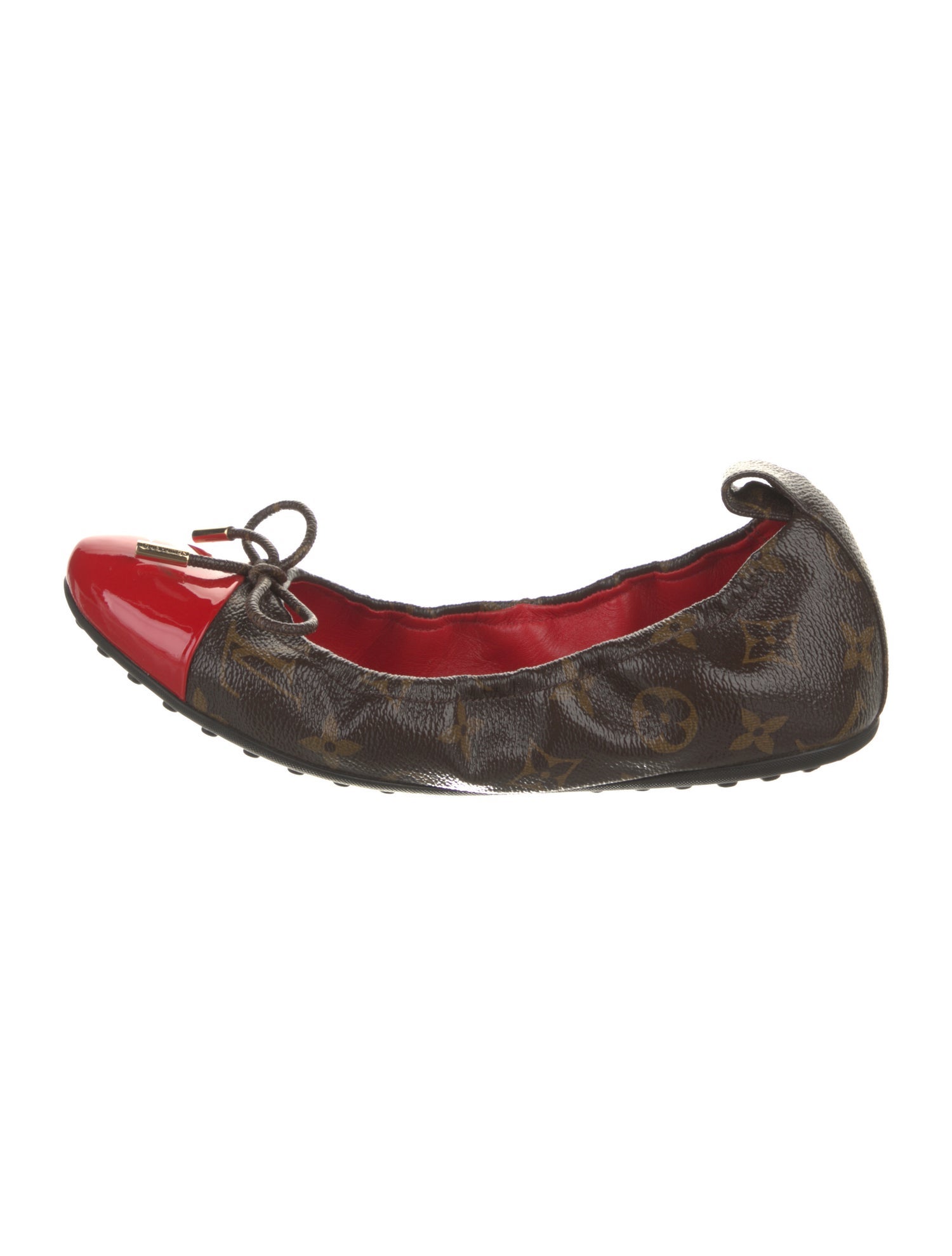 Louis Vuitton Monogram Pattern Bow Accents Ballet Flats