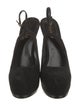 Yves Saint Laurent Rive Gauche LV Monogram Suede Slingback Pumps