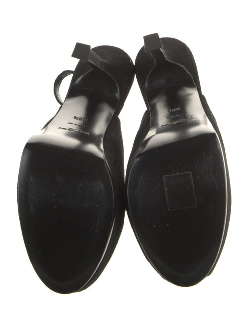 Yves Saint Laurent Rive Gauche LV Monogram Suede Slingback Pumps