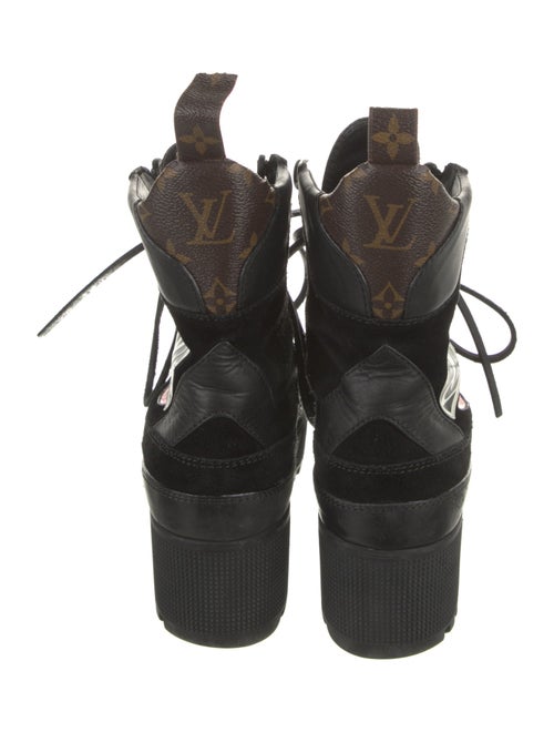 Louis Vuitton LV Monogram Suede Combat Boots