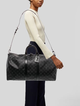 Louis Vuitton Monogram Eclipse Keepall Bandouliere 55