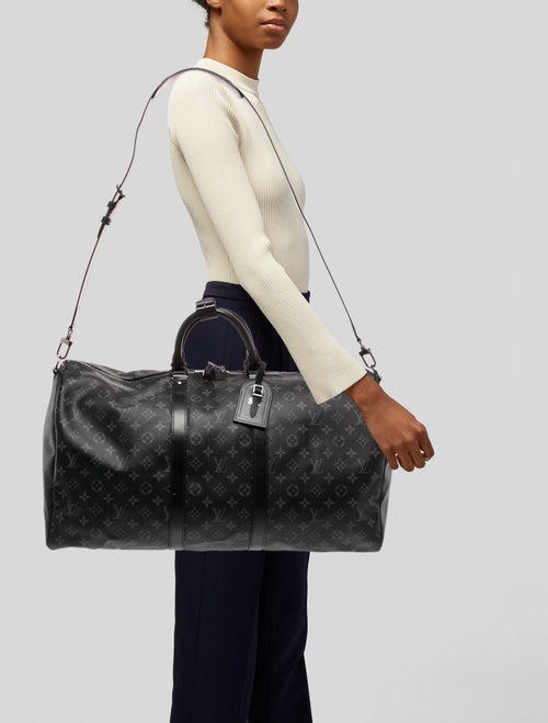 Louis Vuitton Monogram Eclipse Keepall Bandouliere 55