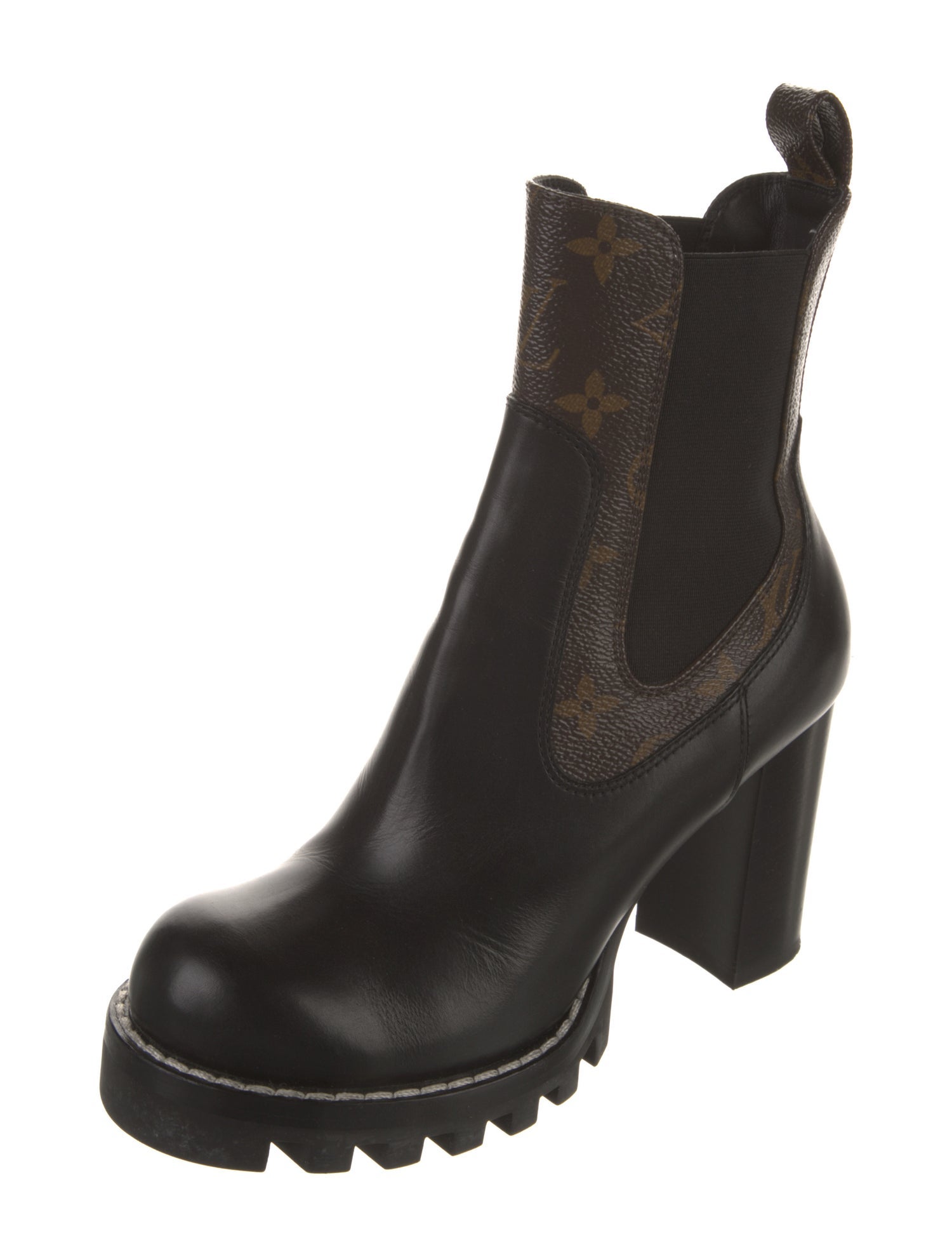 Louis Vuitton LV Monogram Leather Chelsea Boots