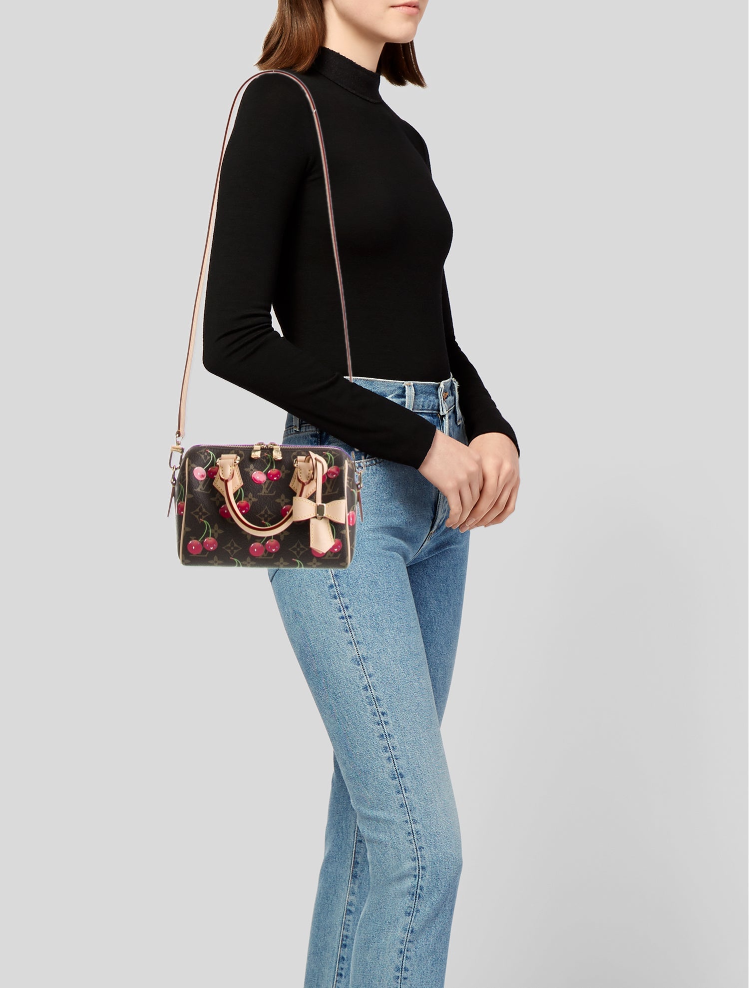 Louis Vuitton Monogram Cerises Speedy Bandouliere 20 w/ Tags