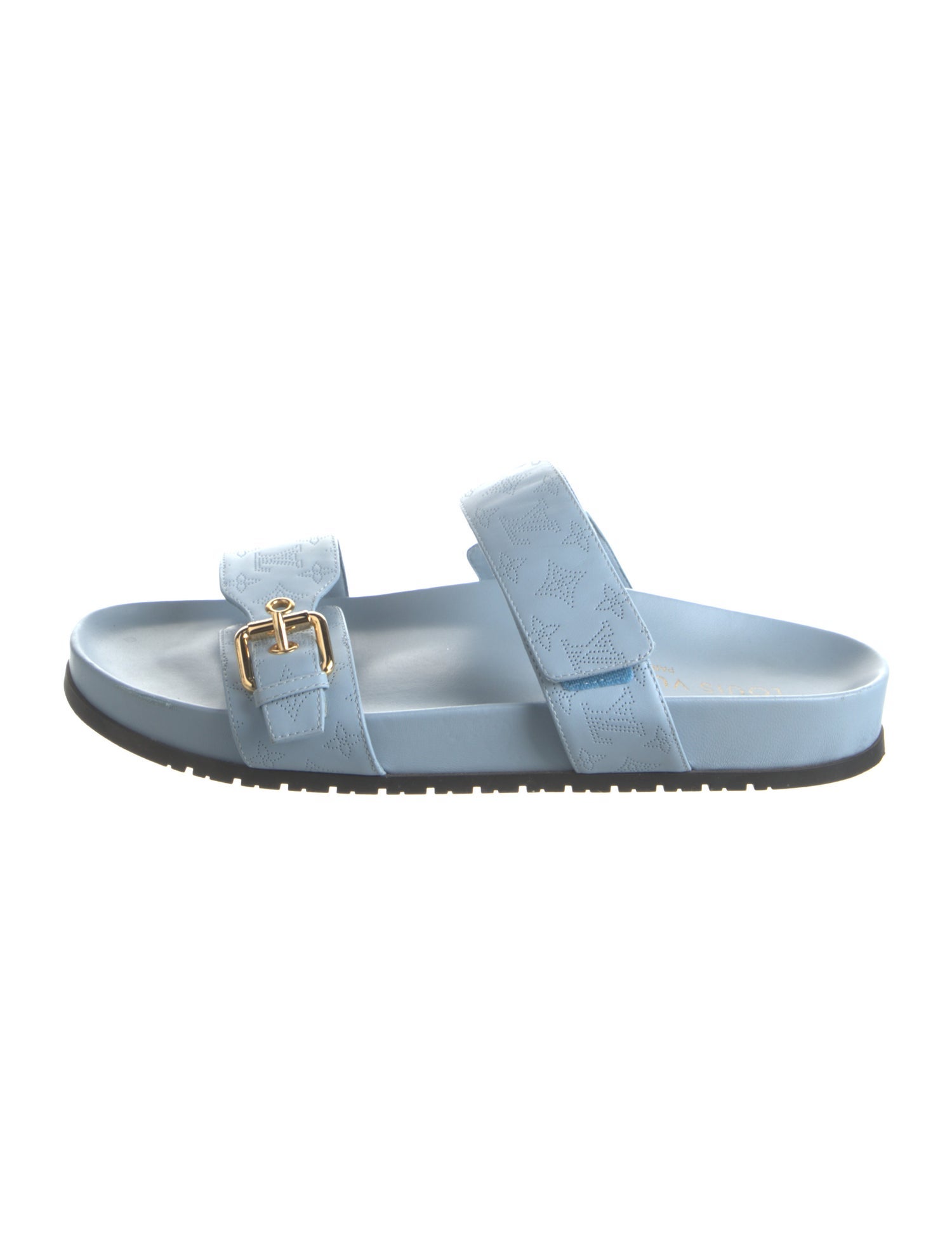 Louis Vuitton LV Monogram Leather Slides