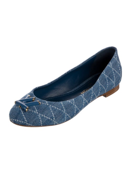 Louis Vuitton Denim Printed Ballet Flats