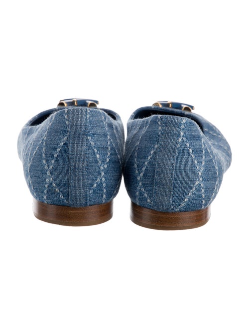 Louis Vuitton Denim Printed Ballet Flats