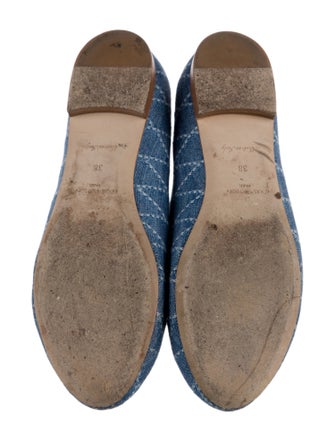 Louis Vuitton Denim Printed Ballet Flats
