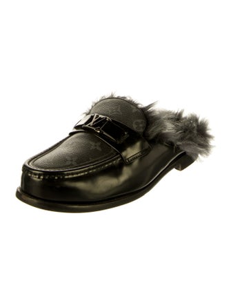 Louis Vuitton LV Monogram Leather Slippers