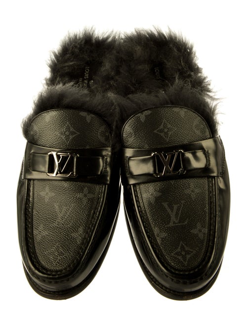 Louis Vuitton LV Monogram Leather Slippers