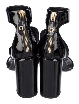 Louis Vuitton Patent Leather Graphic Print Sandals