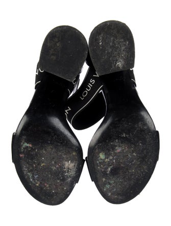 Louis Vuitton Patent Leather Graphic Print Sandals