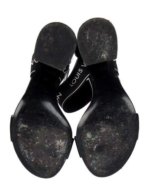 Louis Vuitton Patent Leather Graphic Print Sandals