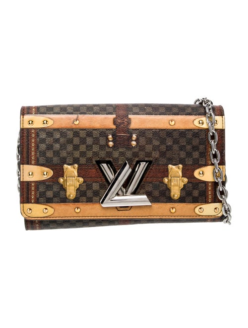 Louis Vuitton Damier Ebene Time Trunk Twist Wallet on Chain