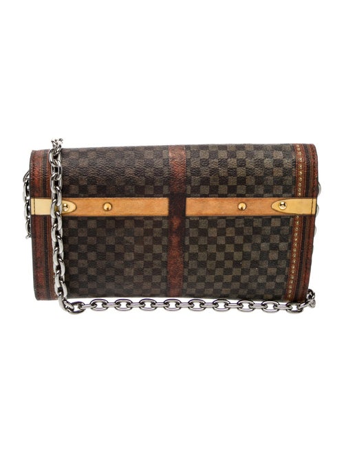 Louis Vuitton Damier Ebene Time Trunk Twist Wallet on Chain