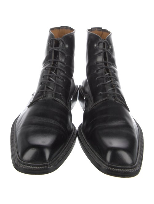 Louis Vuitton LV Monogram Leather Lace-Up Boots