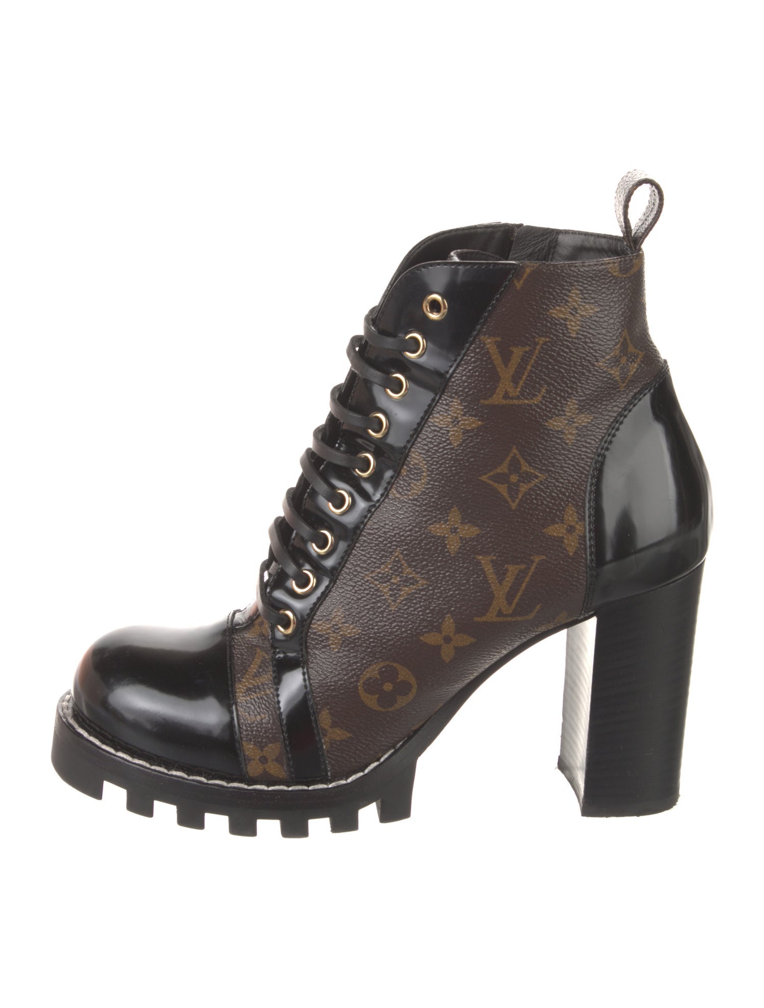 Louis Vuitton LV Monogram Leather Trim Embellishment Pumps