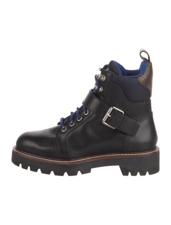Louis Vuitton LV Monogram Leather Combat Boots