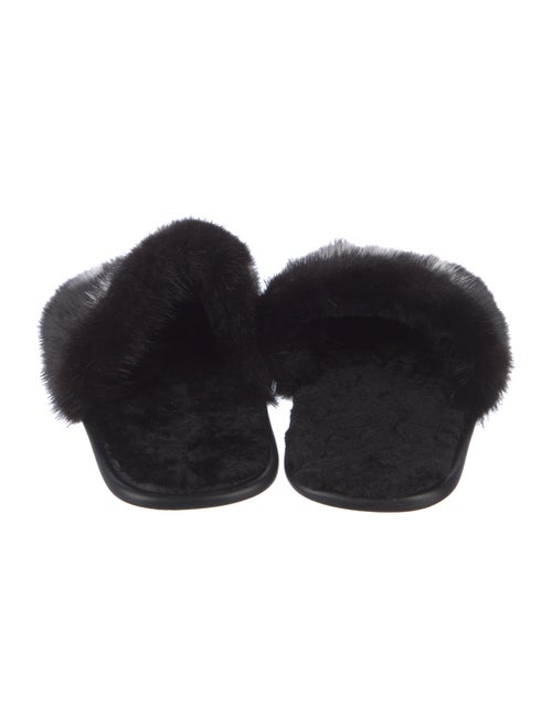 Louis Vuitton Mink Graphic Print Slides