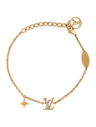 Louis Vuitton Crystal 'LV Iconic' Charm Bracelet