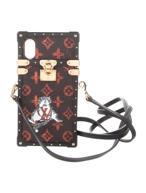 Louis Vuitton LV Monogram Catgram Eye Trunk iPhone X Case