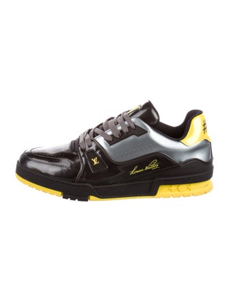 Louis Vuitton Patent Leather Colorblock Pattern Sneakers