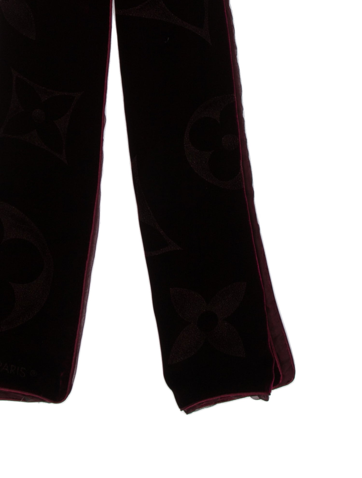 Louis Vuitton Velvet Monogram Pattern Scarf