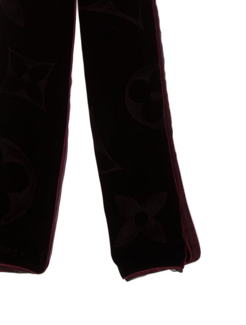 Louis Vuitton Velvet Monogram Pattern Scarf