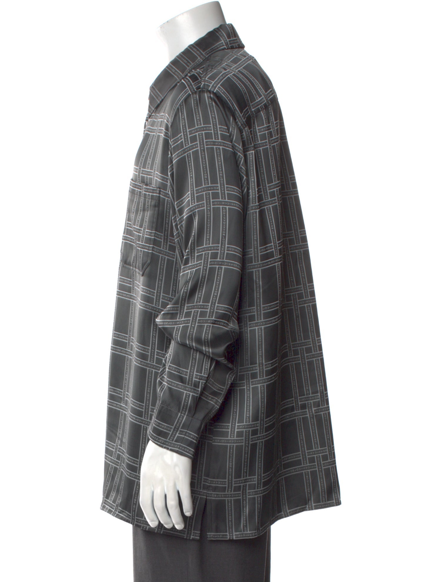 Louis Vuitton Plaid Print Long Sleeve Shirt