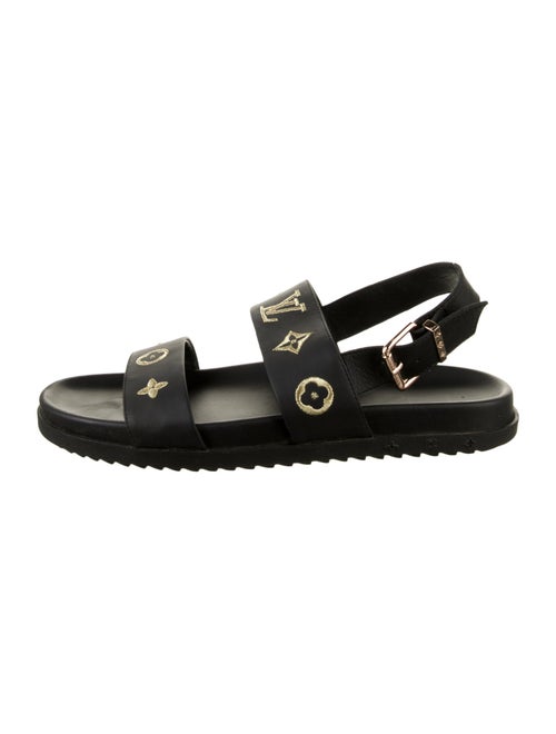 Louis Vuitton Leather Patterned Sandals