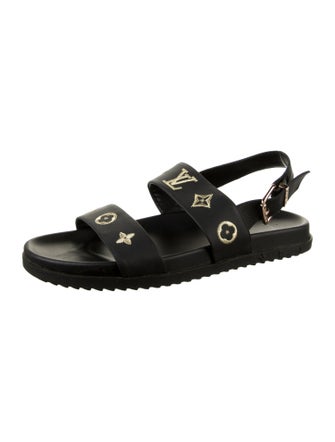 Louis Vuitton Leather Patterned Sandals