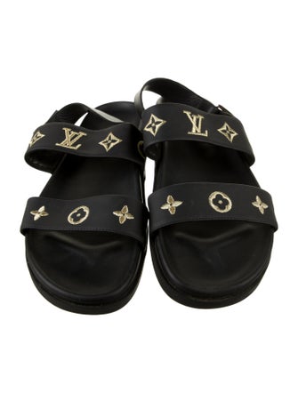 Louis Vuitton Leather Patterned Sandals