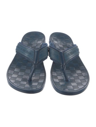 Louis Vuitton Damier Infini Rubber Flip Flops