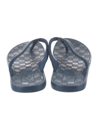 Louis Vuitton Damier Infini Rubber Flip Flops