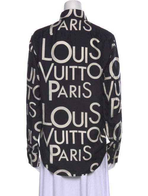 Louis Vuitton Silk Printed Button-Up Top