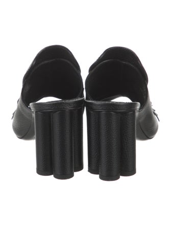 Louis Vuitton Signature Logo Leather Slides