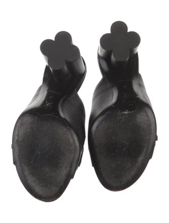 Louis Vuitton Signature Logo Leather Slides