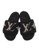 Louis Vuitton LV Monogram Shearling Slides