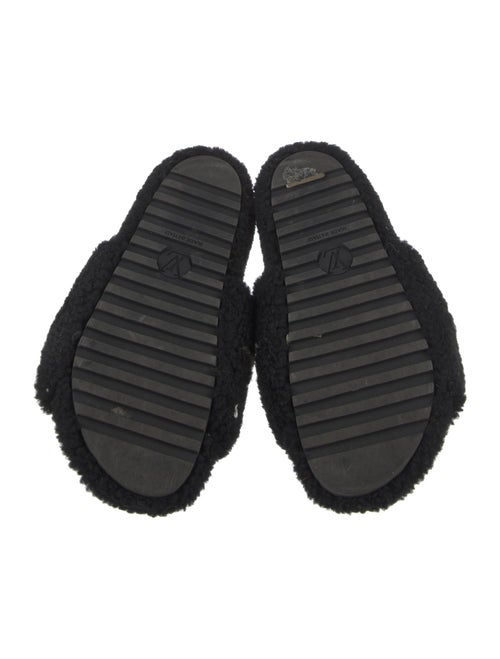 Louis Vuitton LV Monogram Shearling Slides