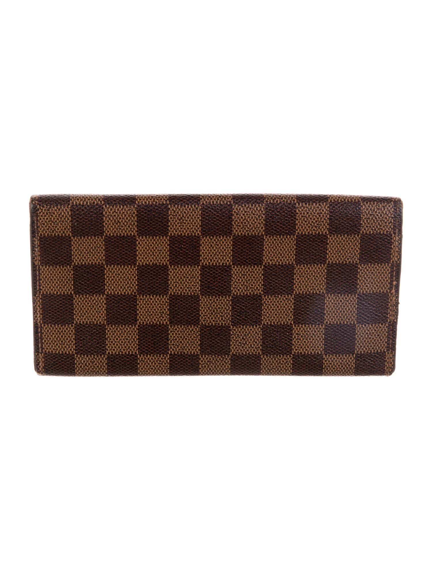 Louis Vuitton Damier Ebene Pattern Coated Canvas Sarah Wallet