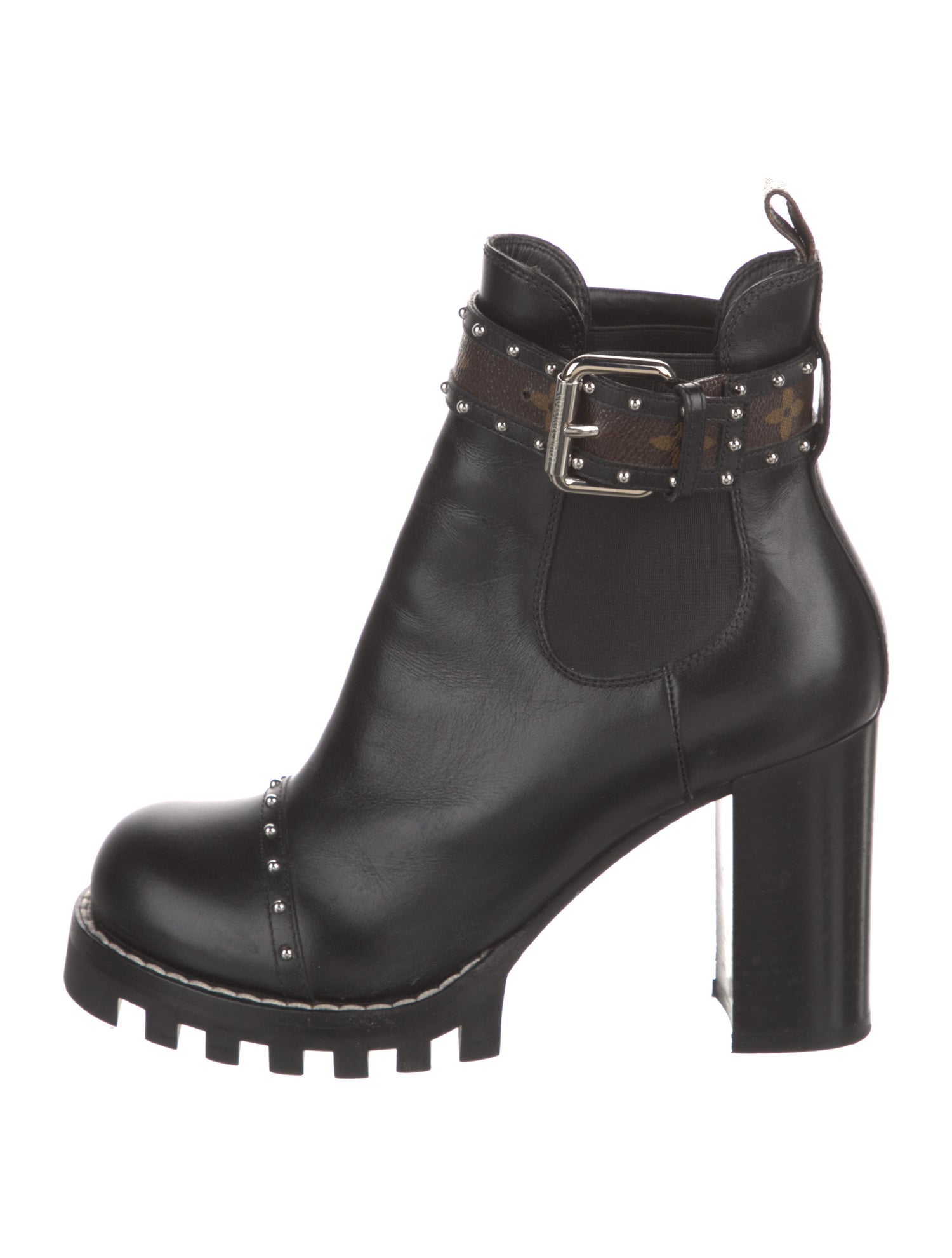 Louis Vuitton LV Monogram Leather Combat Boots